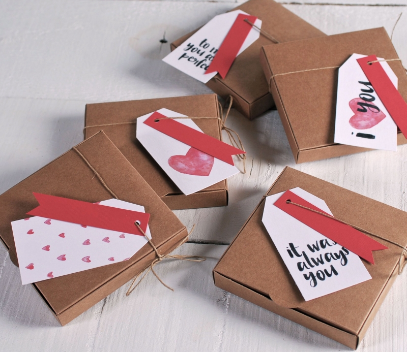 Sencilla caja regalo para San Valentín