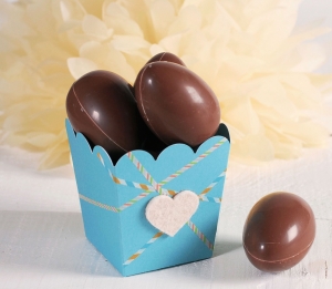 Kleine Schachtel für Schokolade-Eier