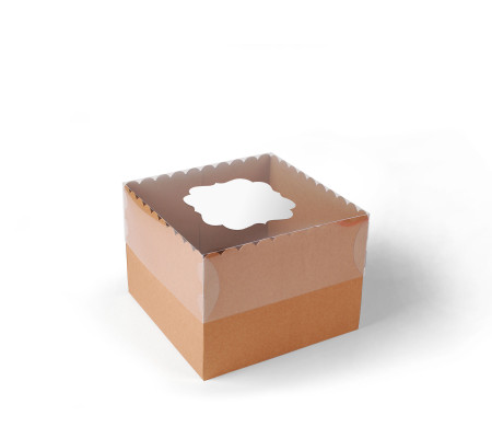 Caja para Tartas y Pasteles, con Tapa Transparente