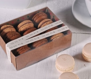 Quadratische Schachtel für Macarons