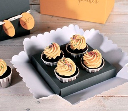 Boîte Transparente pour 4 Cupcakes