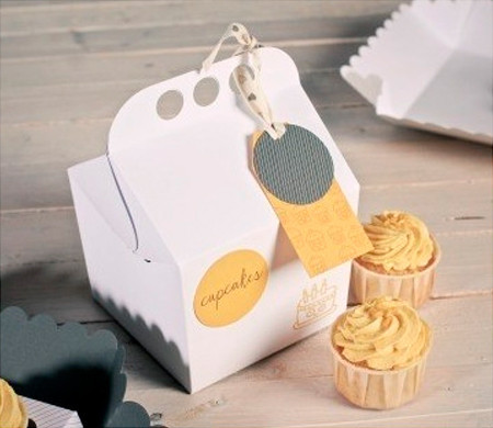 Cupcake-Schachtel mit Griff für Feiern | SelfPackaging