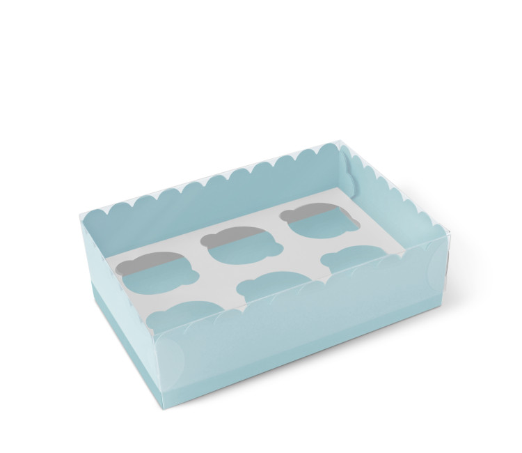 Caja para 6 Cupcakes, Magdalenas o Cookies