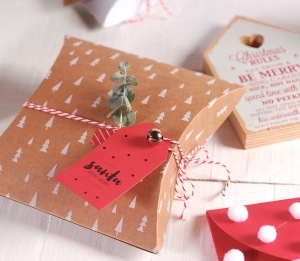 Decorated Christmas gift box