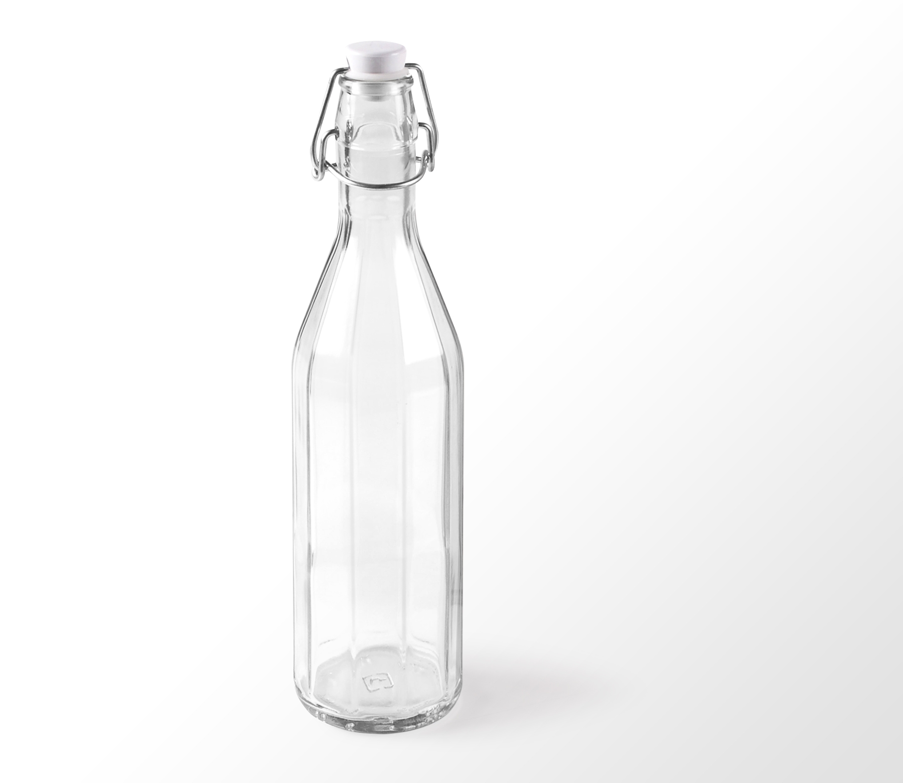 Bottiglie per acqua in vetro 550 ml colore: Rosso motivo floreale Santwo