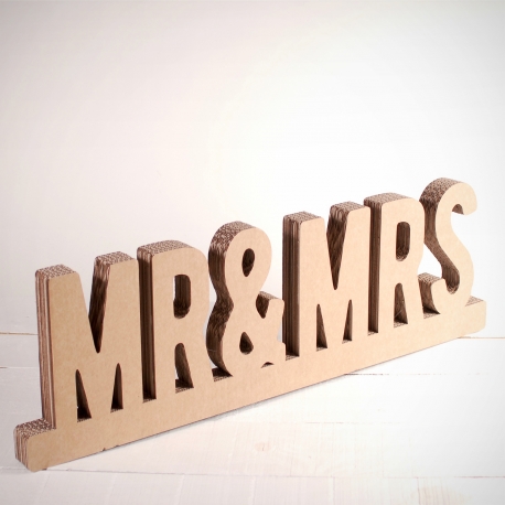 Mr & Mrs en cartón 