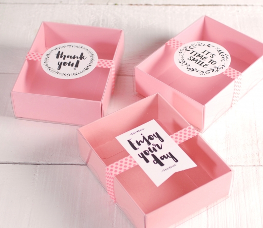 Cute gift box with messages