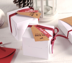 Quadratische Geschenke Box für Weihnachten