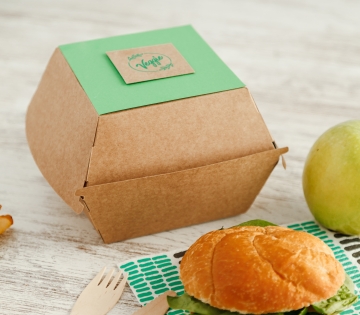 Take-away hamburger box