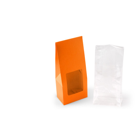 Caja con ventana para alimentación