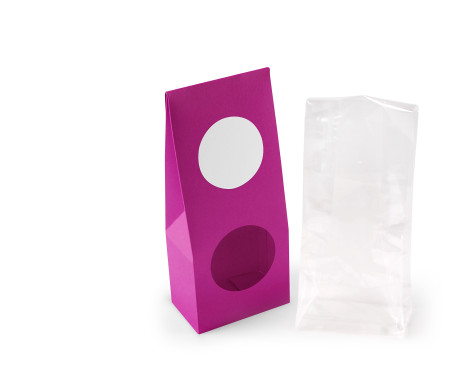 Caja con ventana para alimentación