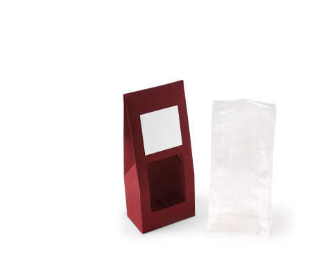 Caja con ventana para alimentación