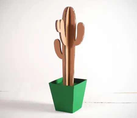 Tall Cardboard Cactus. In Several Colours!