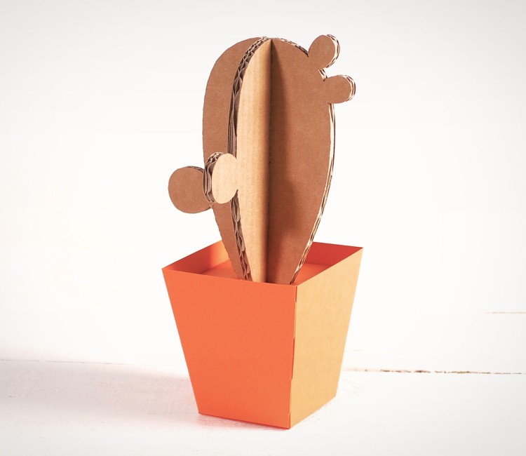 Cactus de Cartón ¡Con Macetas de Colores! Cactus de Cartón ¡Con Macetas de Colores!