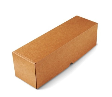 Caja para envíos alargada en microcanal color kraft muy resistente. Envia botellas. Pack de 50 unidades.