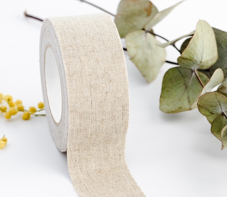 Fabric tape de lino 100% en color natural Fabric tape de lino 100% en color natural