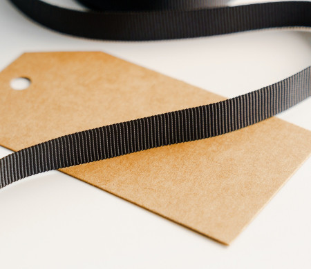 Black Grosgrain Ribbon | SelfPackaging