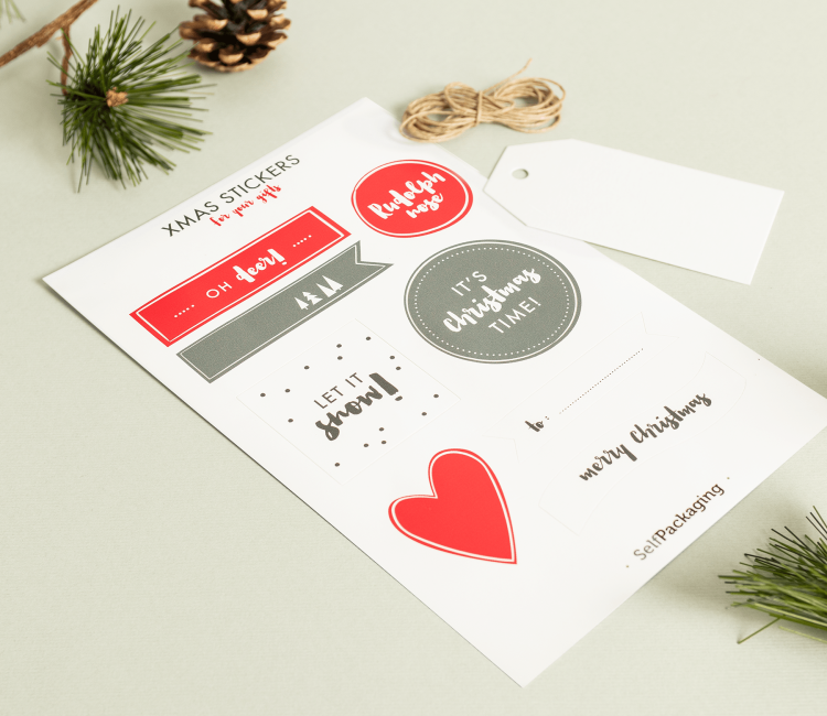 Christmas sticker and label kit