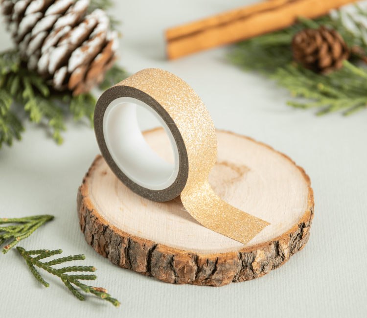 Rollo de washi tape con purpurina Rollo de washi tape con purpurina