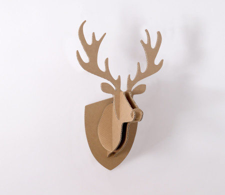 Christmas cardboard reindeer head