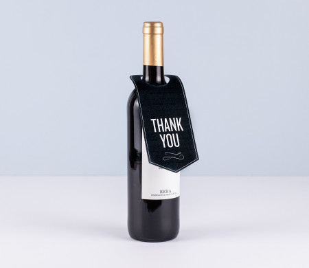 Wine bottle neck label