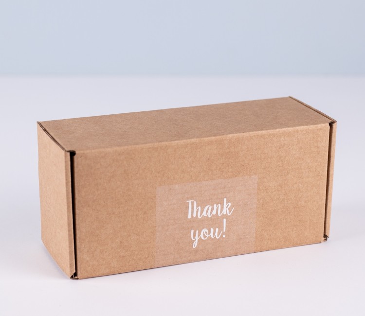 Étiquette transparente "Thank you" pour les colis