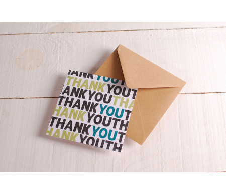 Thank-you card "thank you"