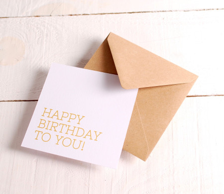 "Happy Birthday” card