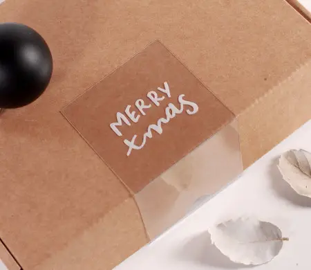 Transparent Adhesive Christmas Label | SelfPackaging