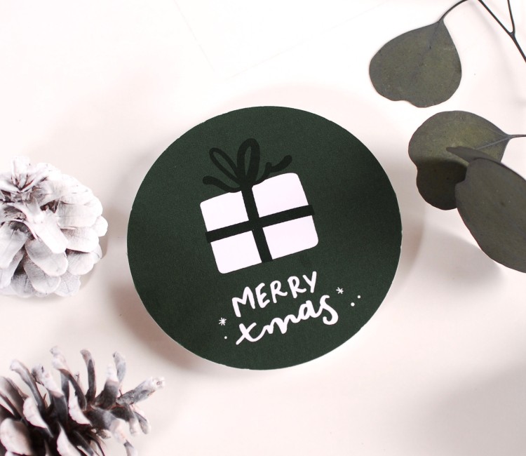 Christmas round sticker Christmas round sticker