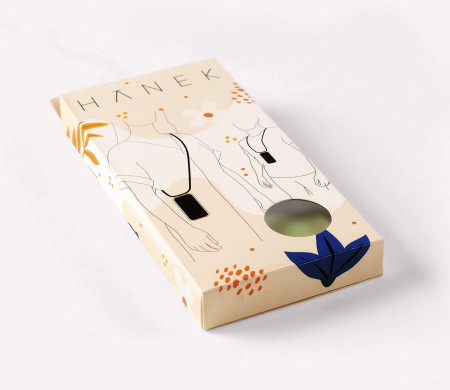 Box with plasticized window