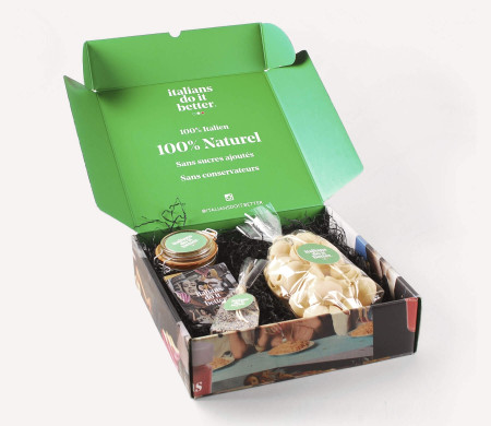 Shipping box printed on both sides