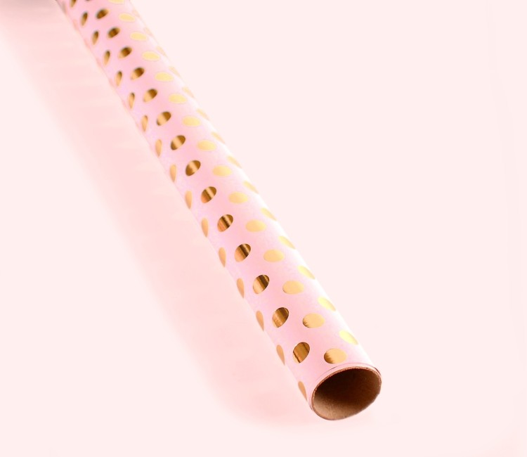 Wrapping paper with foil dots Wrapping paper with foil dots