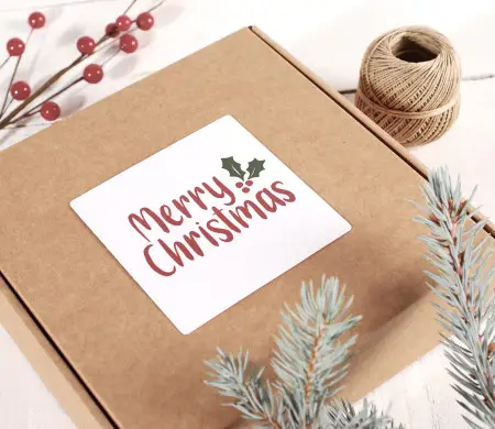 Etichetta Quadrata "Merry Christmas" | SelfPackaging