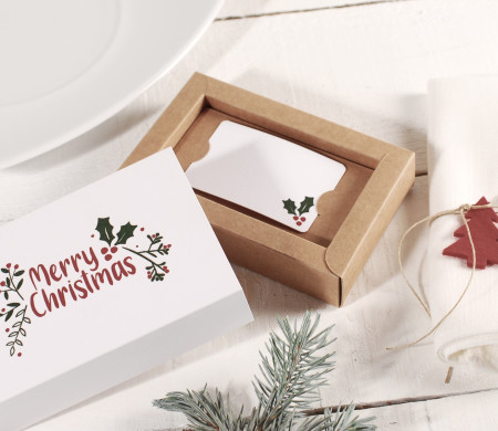 Caja para tarjetas regalo de Navidad