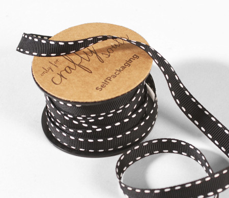 Black stitched ribbon