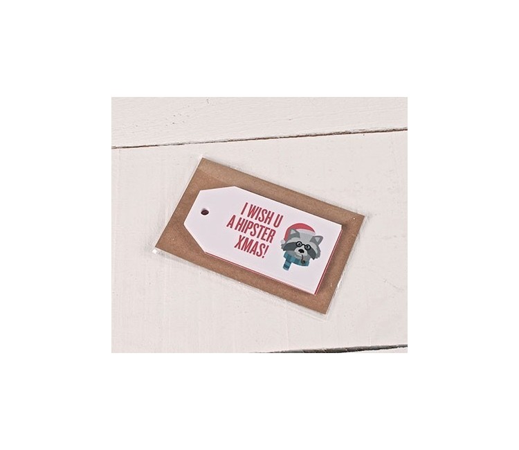 Etichette regalo stampate Hipster Xmas