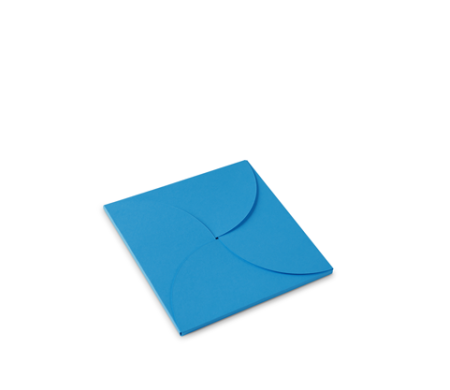 Flat gift box for square cards