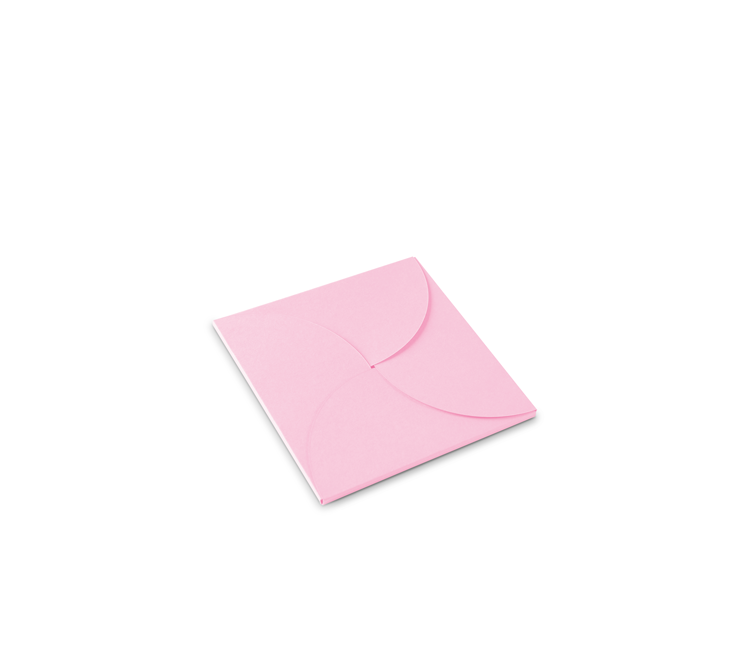 Flat gift box for square cards