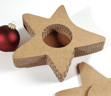 Caja con forma de estrella para Navidad