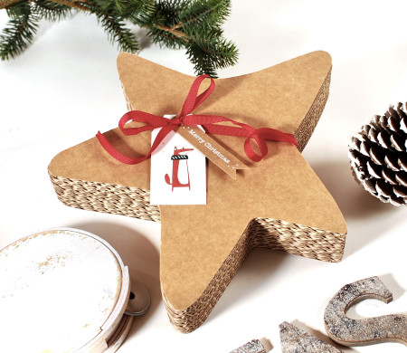 Caja con forma de estrella para Navidad