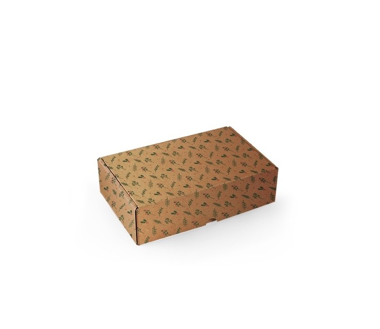 Rectangular self-assembly box for Christmas