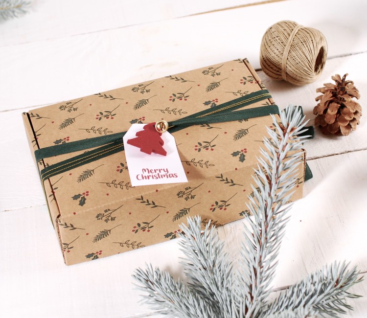 Rechteckige Schachtel Weihnachten