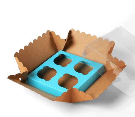 Caja para 4 Cupcakes