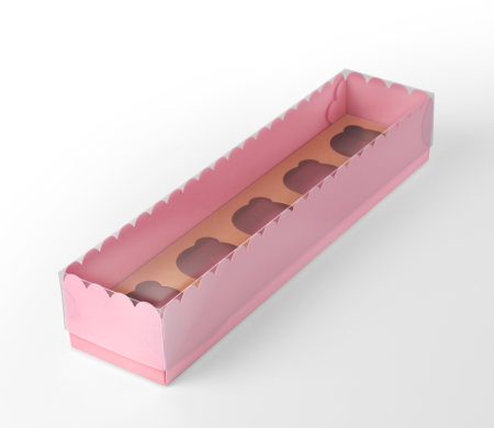 Boîte carton à 5 cupcakes