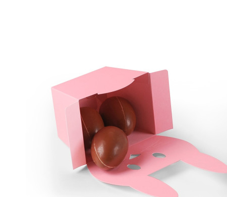 Caja de Cartón en Forma de Conejo Simpático