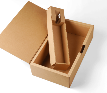Boîte en Carton pour Bouteilles avec Anse