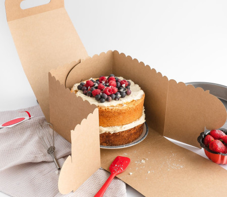 Kuchen- und Torten-Schachtel mit Griff und Deckel