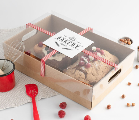 Cardboard Tray for Cupcakes, with Handle
