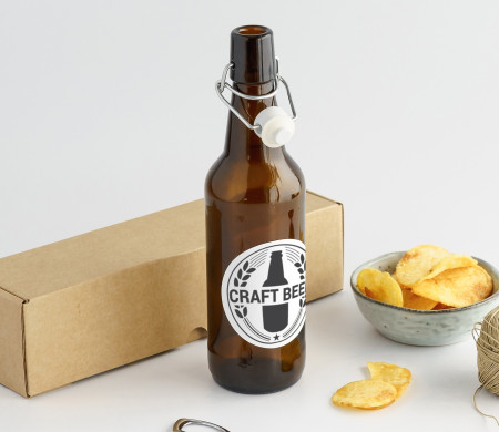 Beer Bottle, To Package Beer with a Box and Label